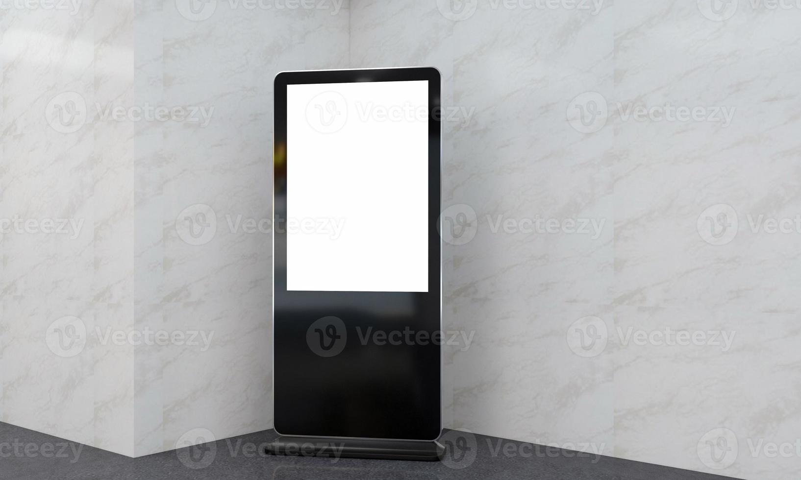 Totem and Kiosk Digital Signage 3d Rendered photo