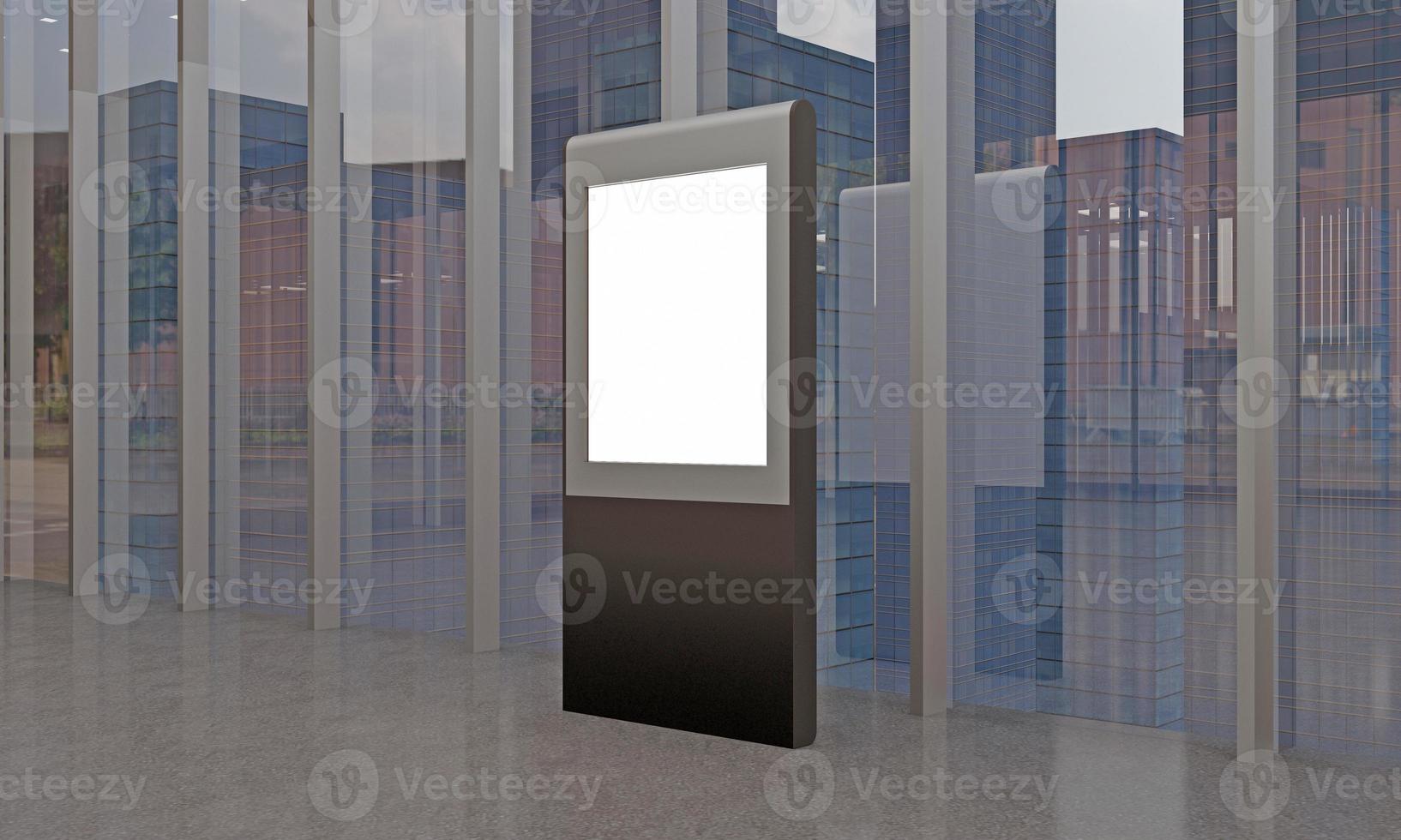 Totem and Kiosk Digital Signage 3d Rendered photo