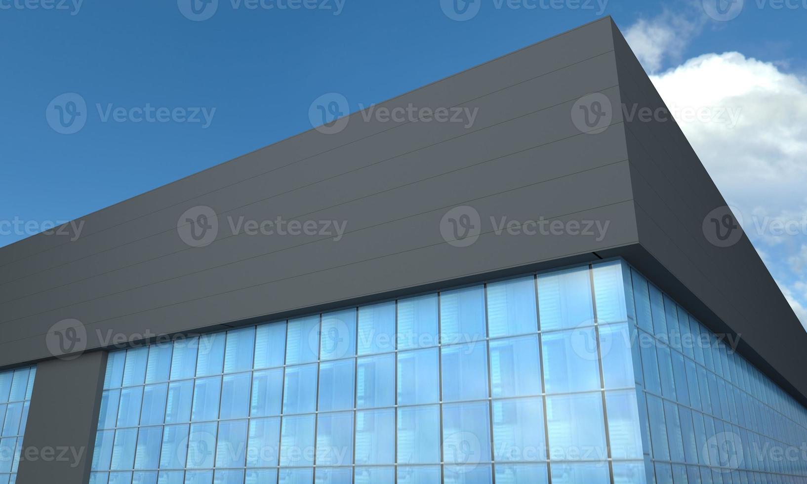 Building Closeup 3d Rendered photo