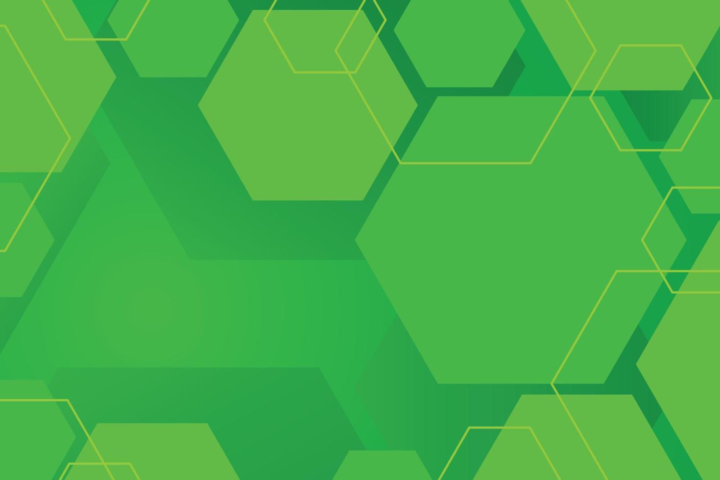 fondo verde hexagonal vector