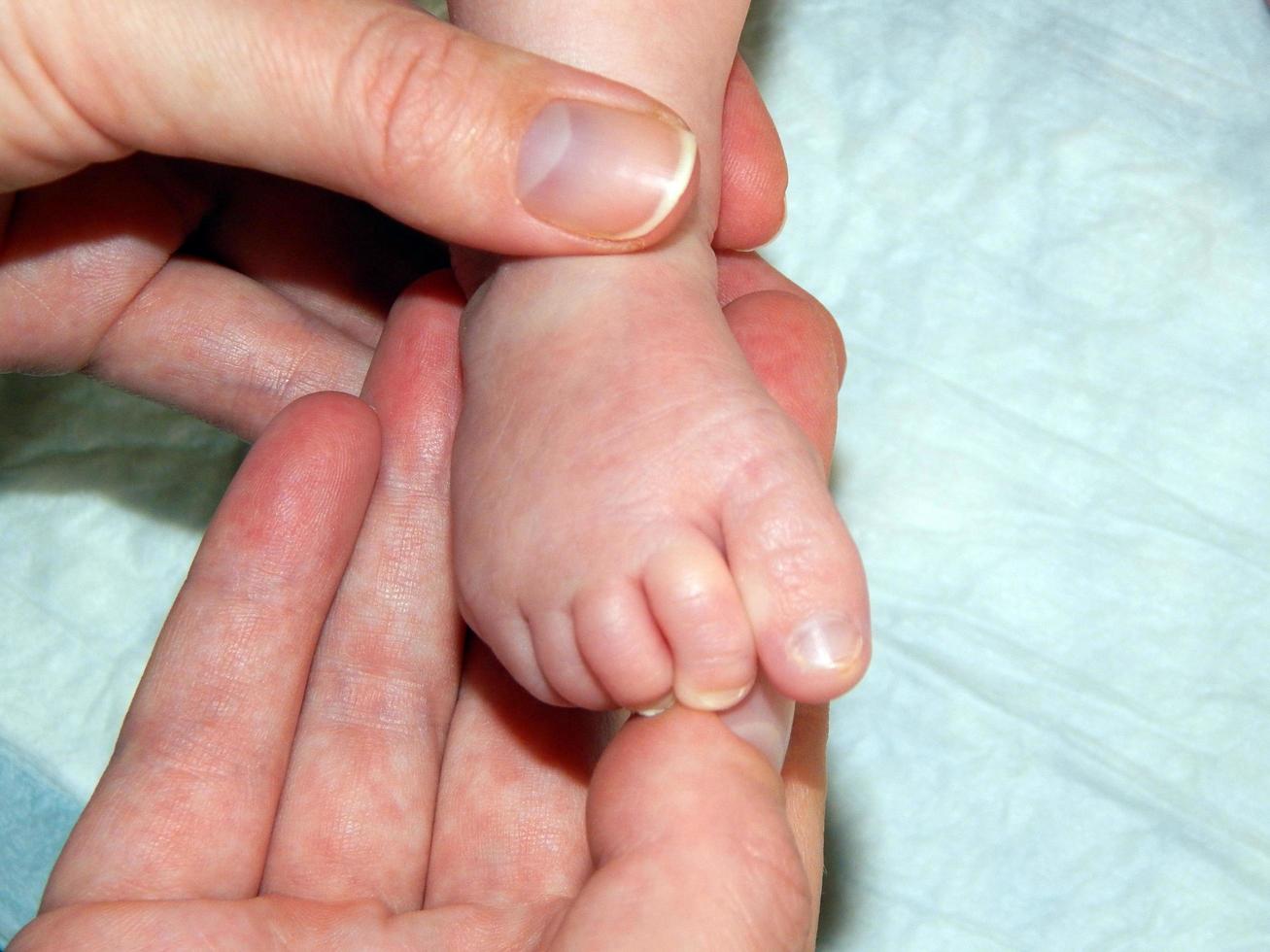 Hands of the baby photo