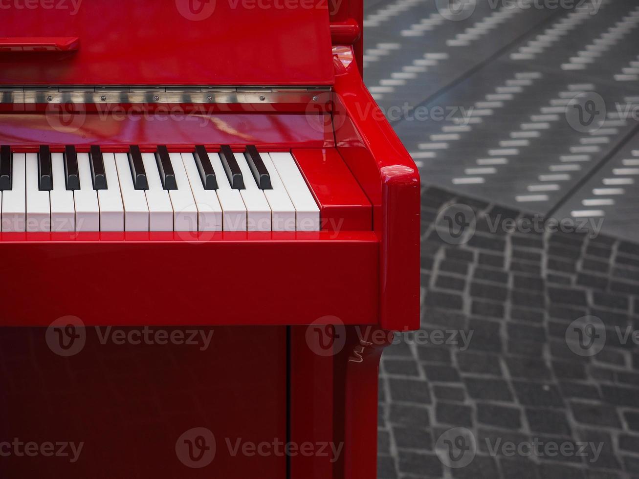 teclas del teclado del piano foto