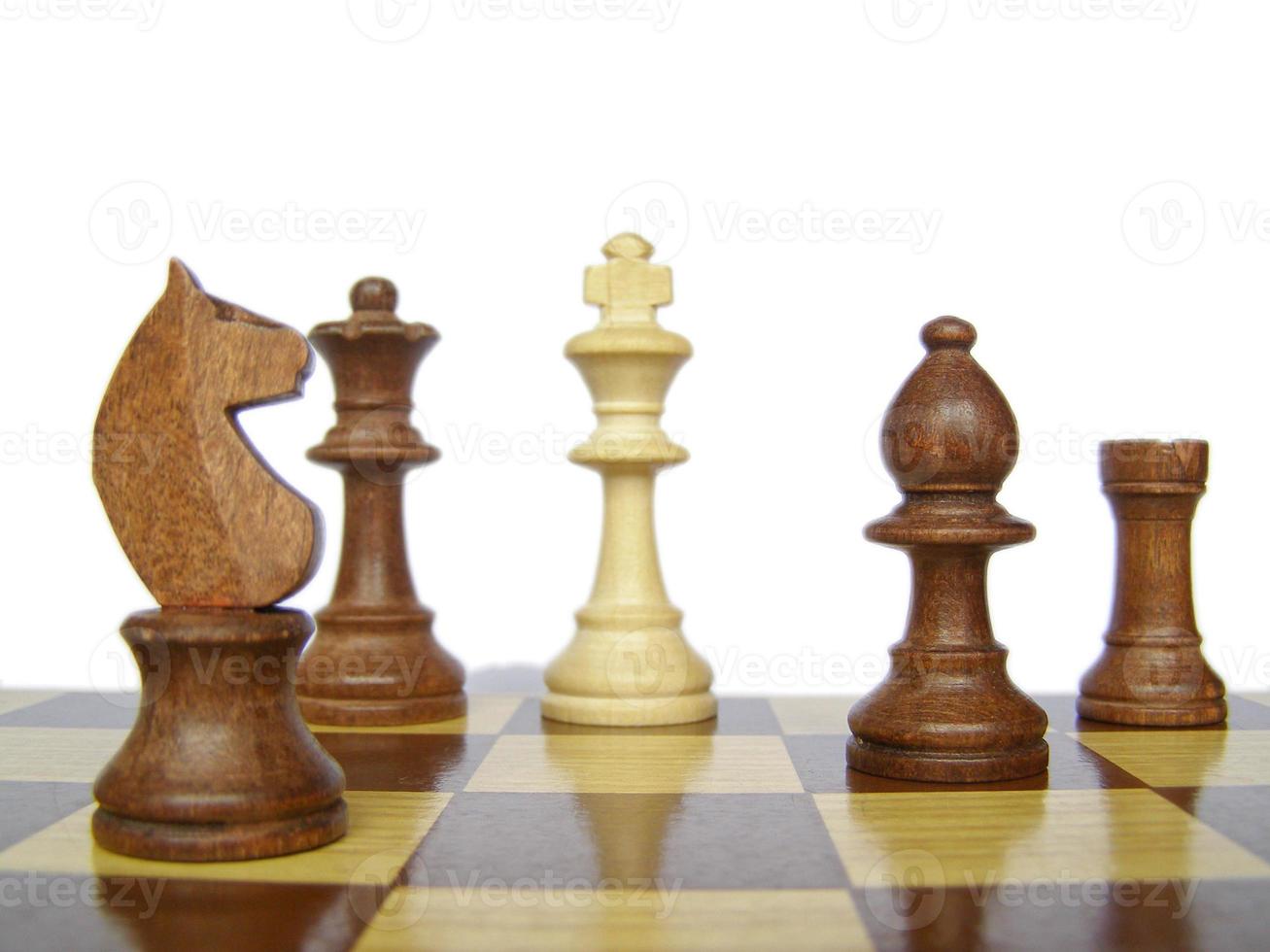 escenario de jaque mate de ajedrez foto