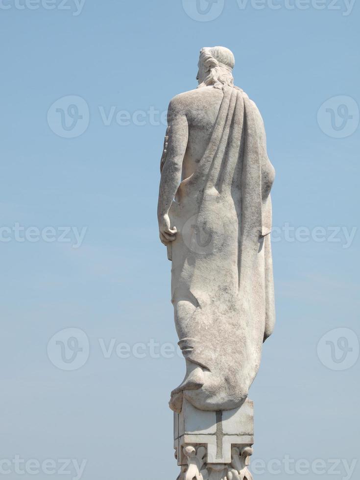 Statue on the Duomo di Milano, Milan Cathedral, Italy photo