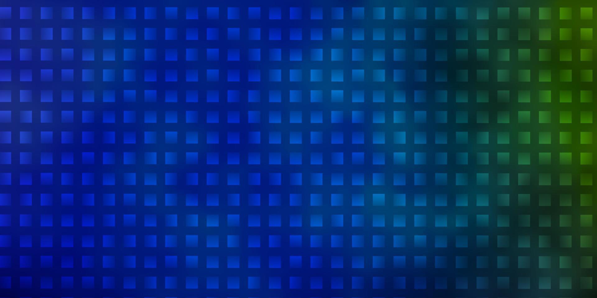 patrón de vector azul claro, verde en estilo cuadrado.