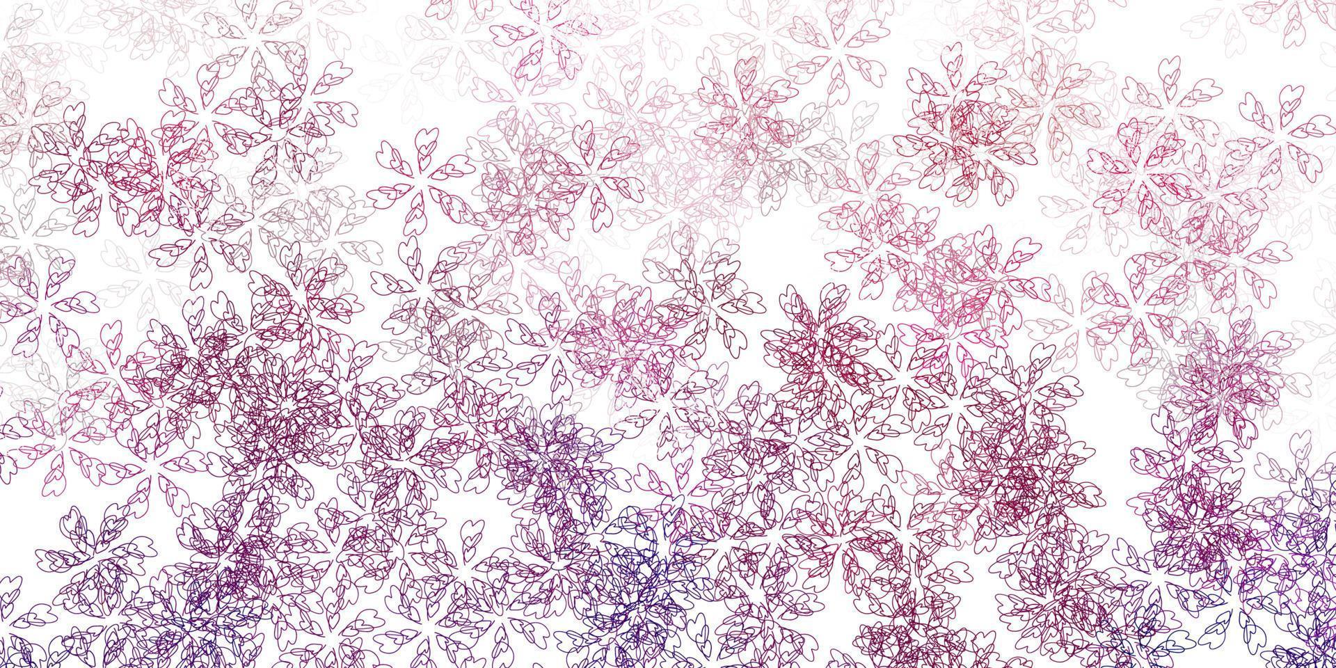 Light pink vector abstract template with leaves.