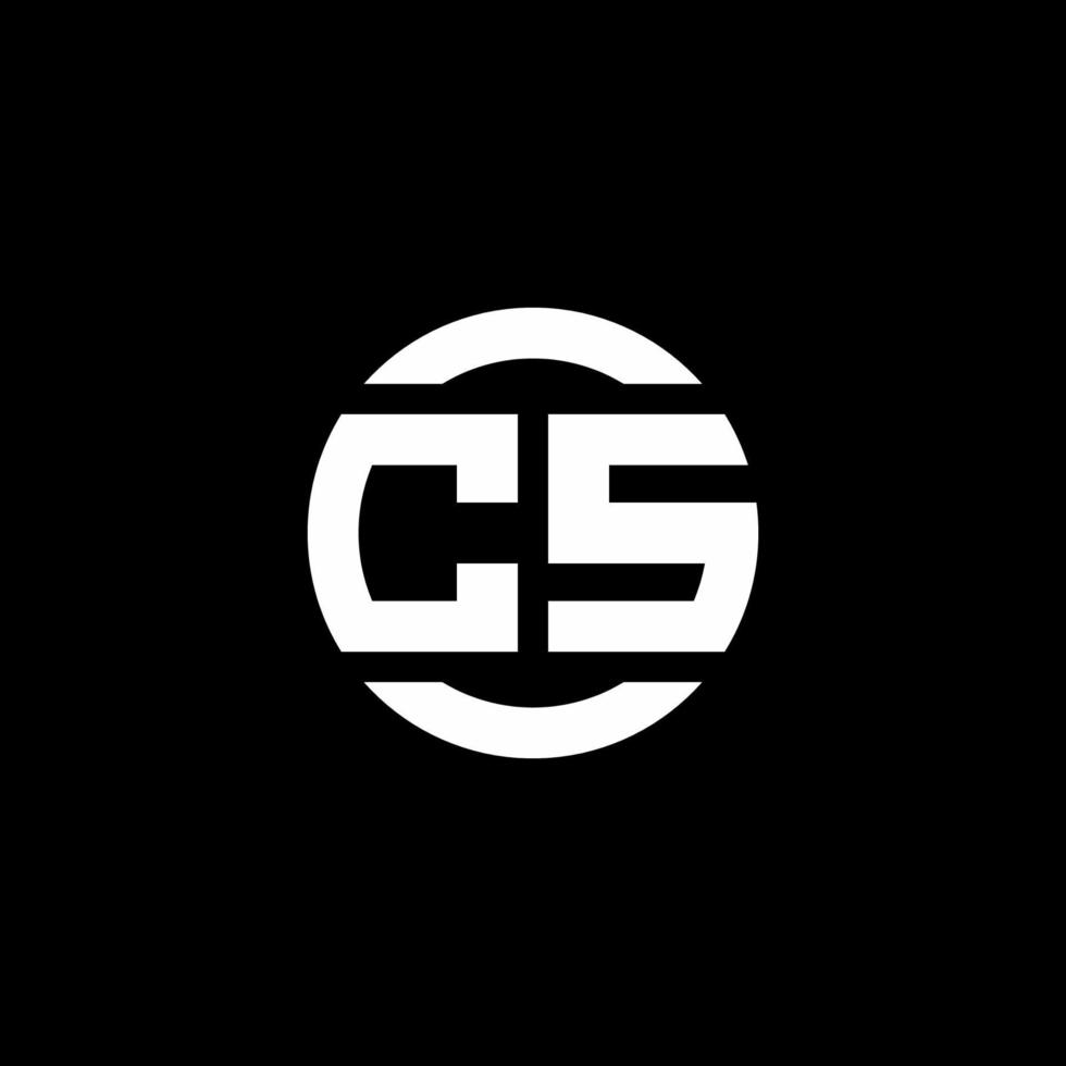 CS logo monogram isolated on circle element design template vector