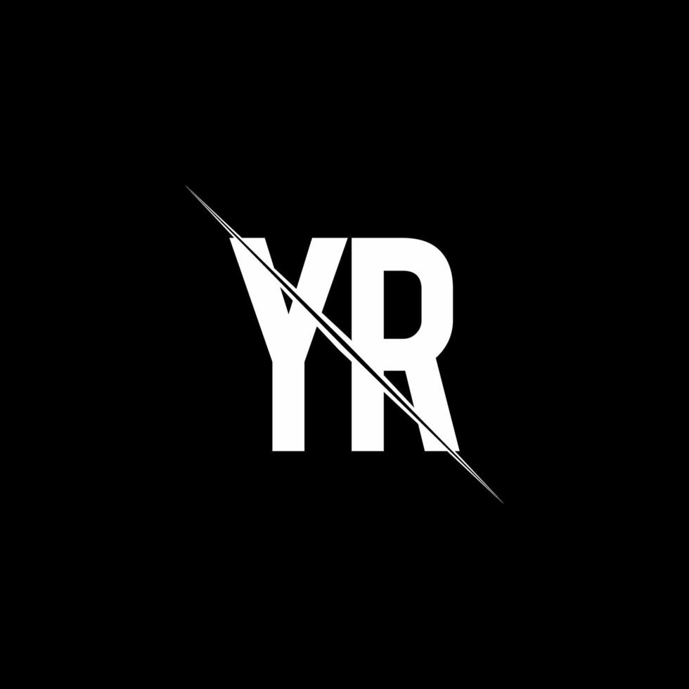 YR logo monogram with slash style design template vector