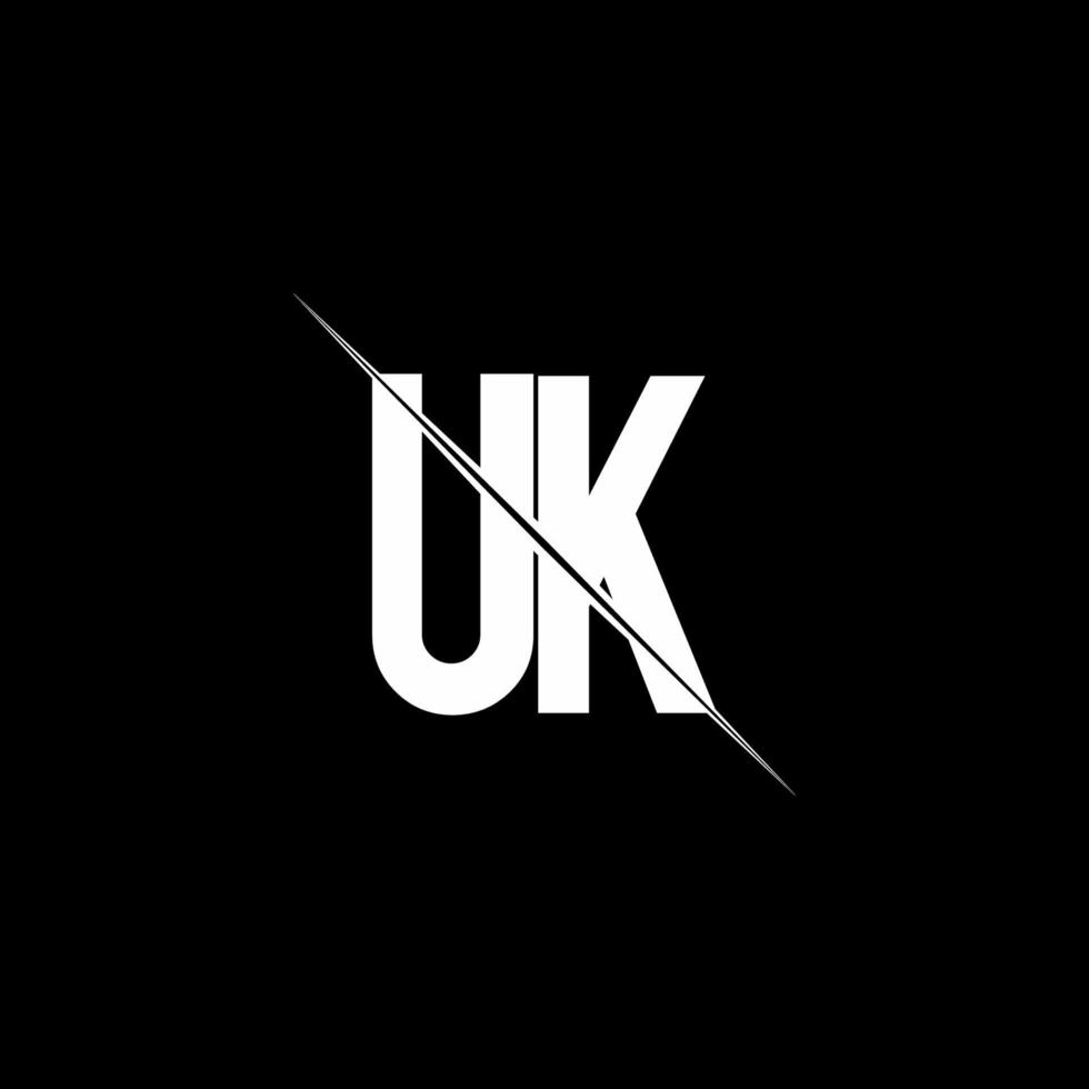 Reino Unido logo monograma con plantilla de diseño de estilo de barra vector