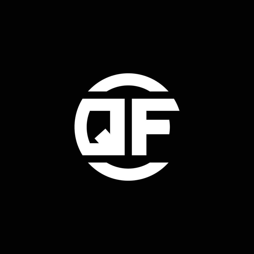 QF logo monogram isolated on circle element design template vector