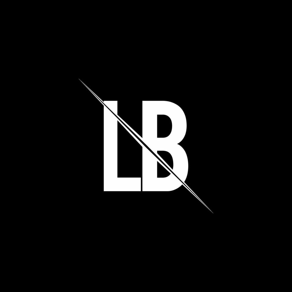 Monograma del logotipo de lb con plantilla de diseño de estilo de barra vector