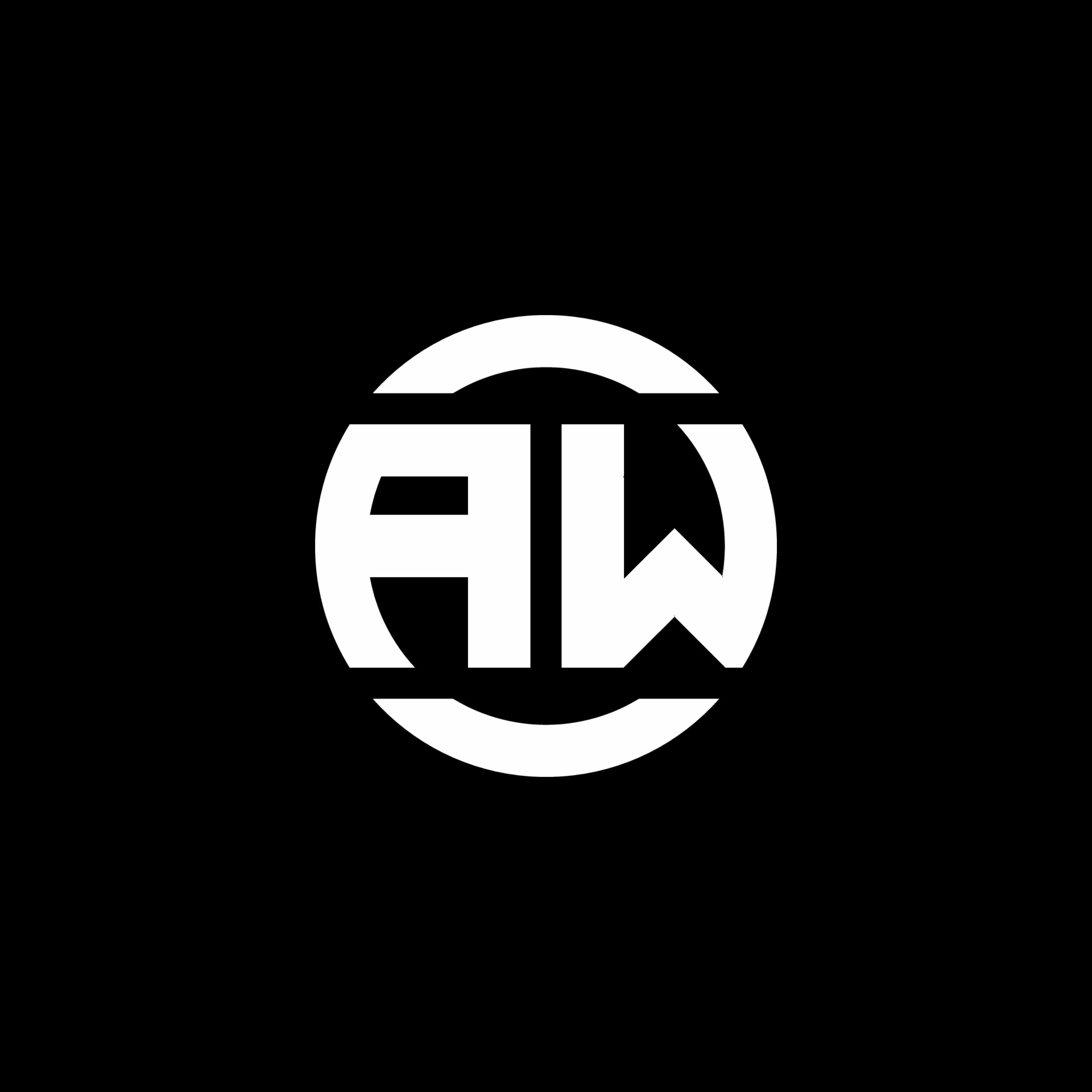 AW logo monogram isolated on circle element design template 3739956 ...