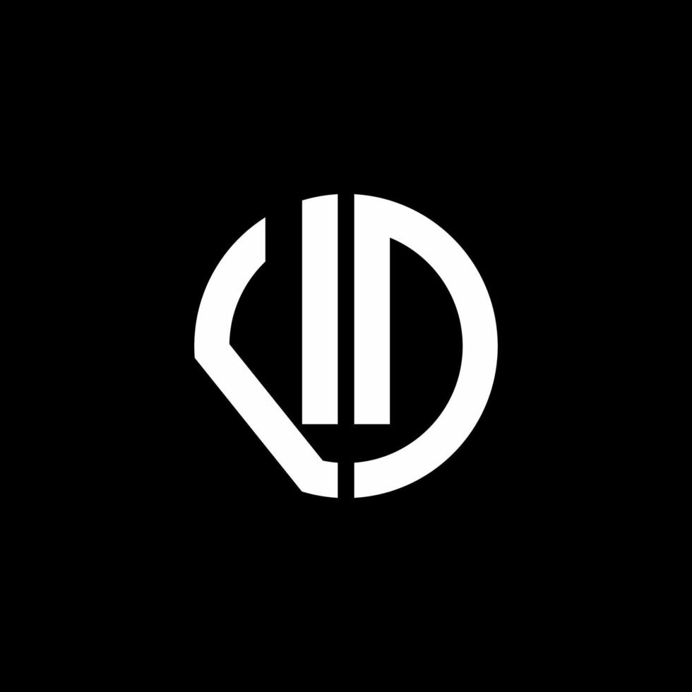 VD monogram logo circle ribbon style design template vector