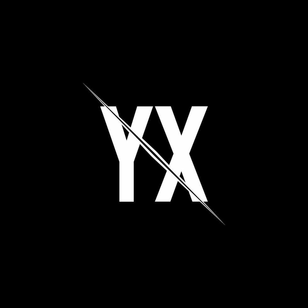 YX logo monogram with slash style design template vector