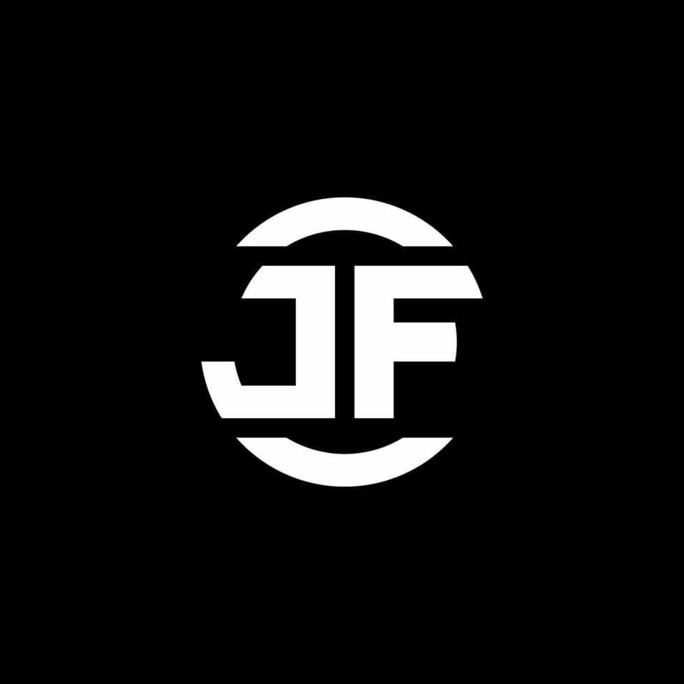 JF logo monogram isolated on circle element design template vector