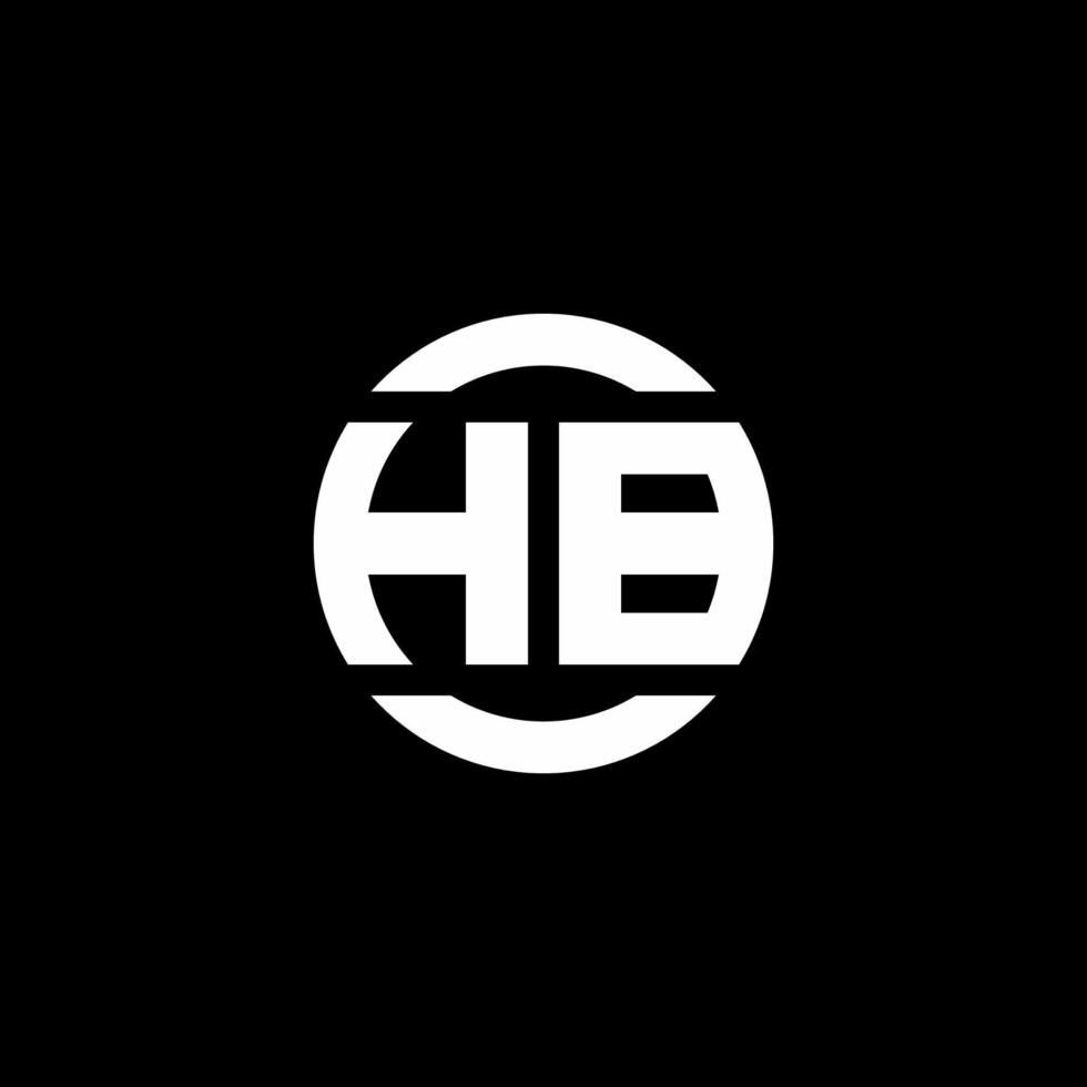 HB logo monogram isolated on circle element design template vector