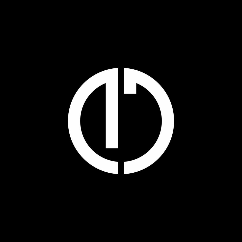 DC monogram logo circle ribbon style design template vector