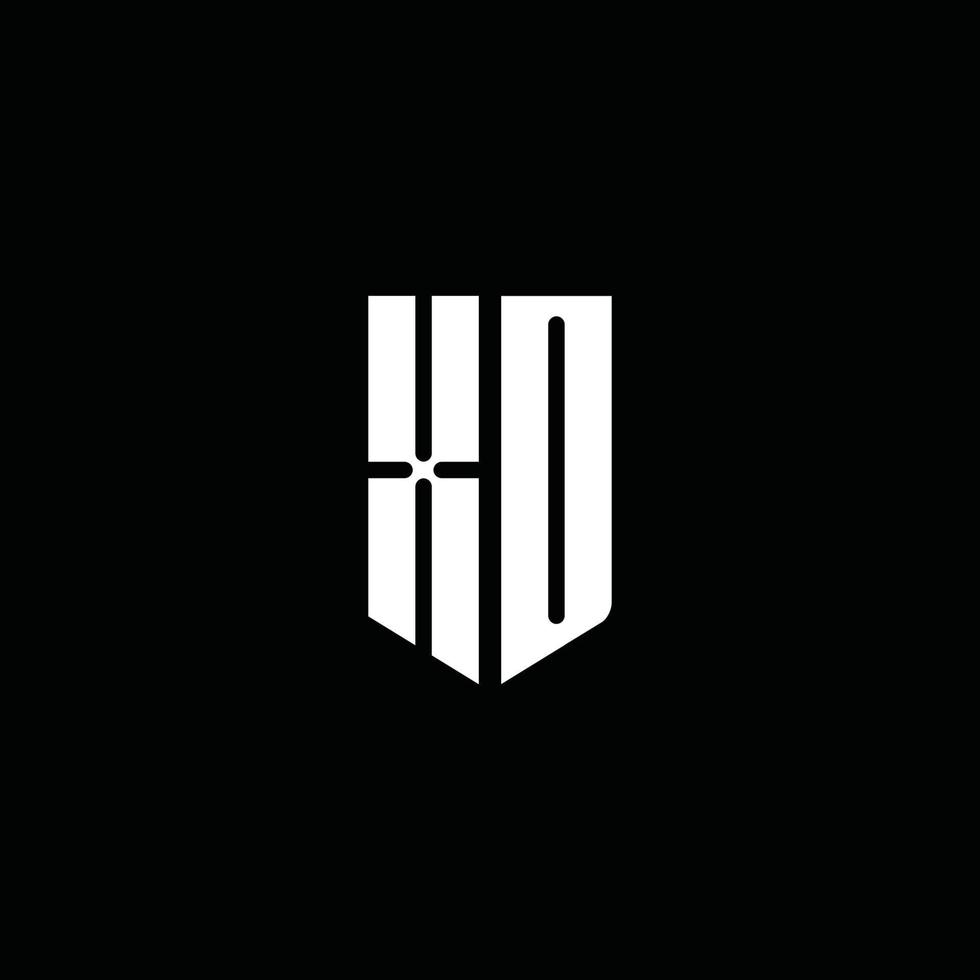 XD logo monogram with emblem style isolated on black background vector