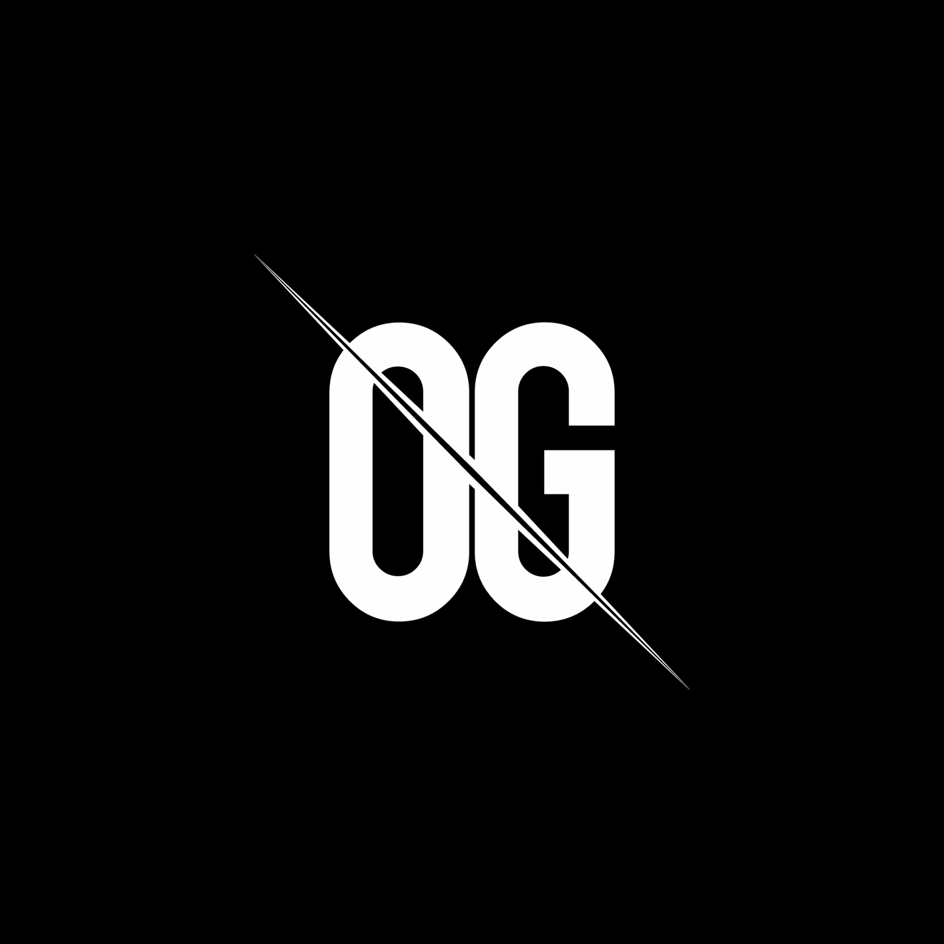 OG logo monogram with slash style design template 3740526 Vector Art at  Vecteezy