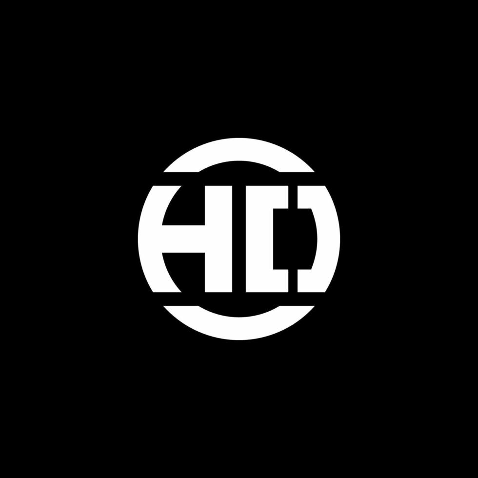 HO logo monogram isolated on circle element design template vector