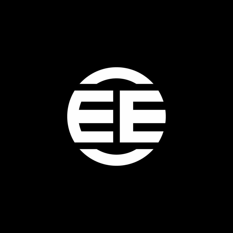 EE logo monogram isolated on circle element design template vector