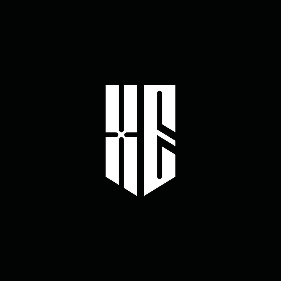 XE logo monogram with emblem style isolated on black background 3740670