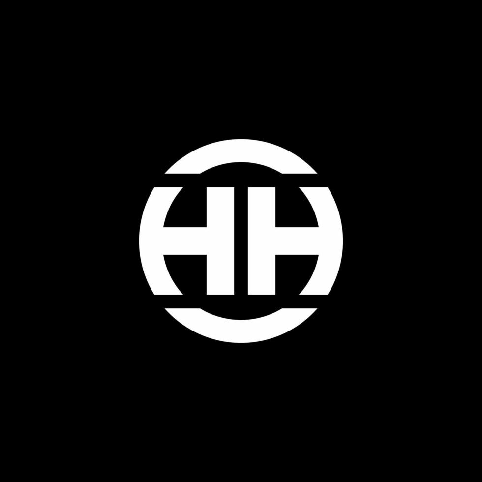 HH logo monogram isolated on circle element design template vector