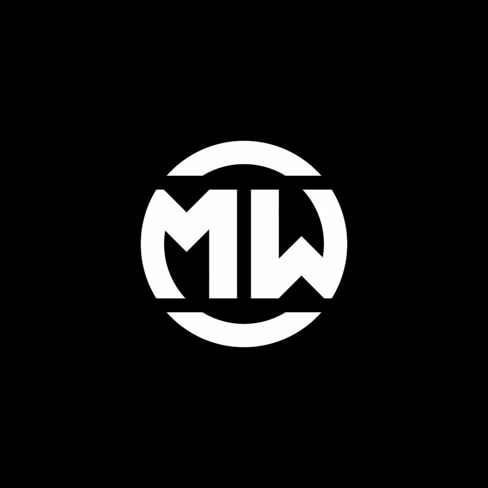 MW logo monogram isolated on circle element design template vector
