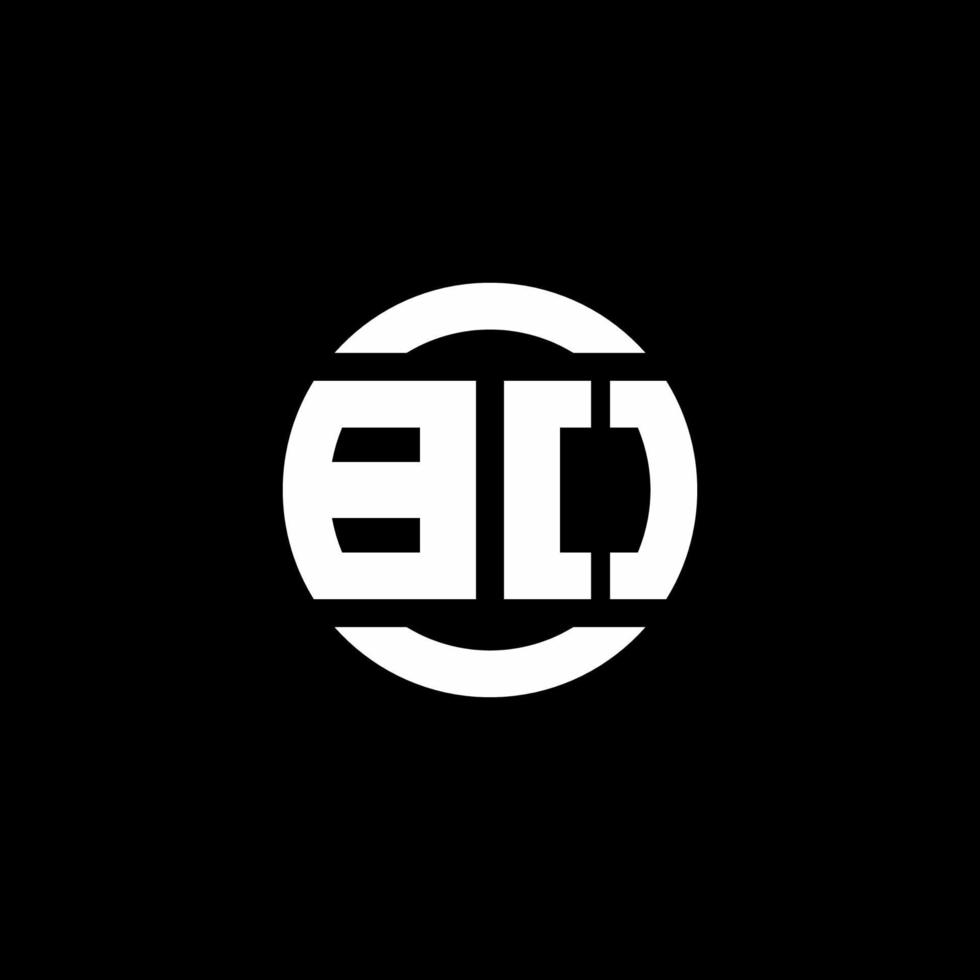 BO logo monogram isolated on circle element design template vector