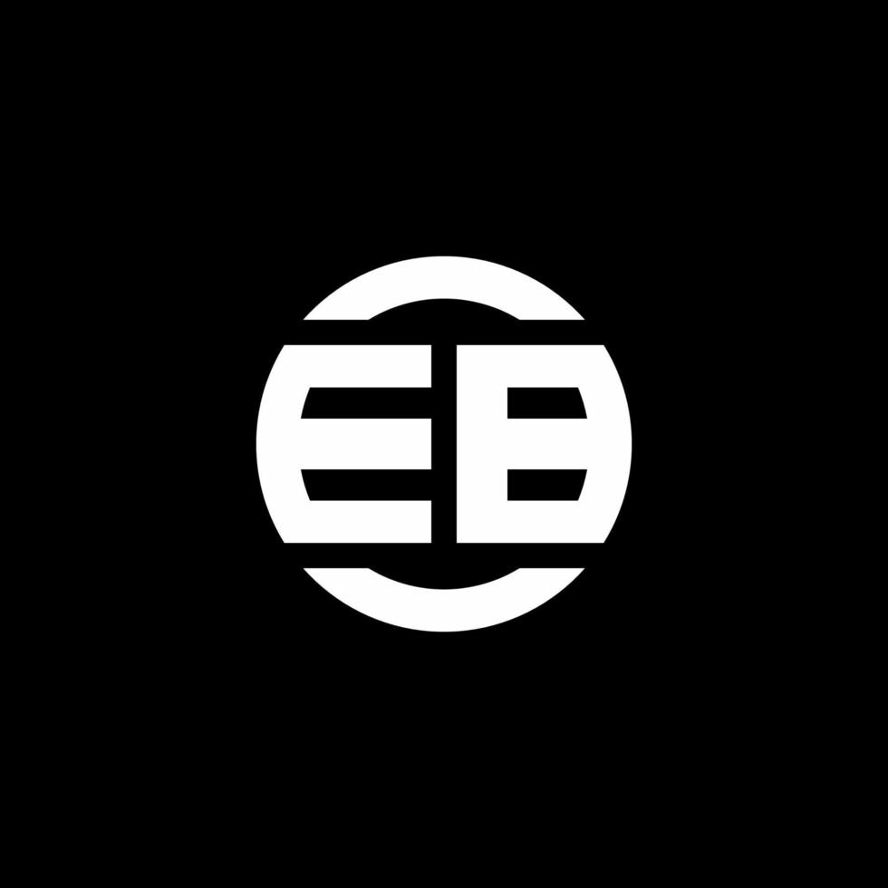 EB logo monogram isolated on circle element design template vector