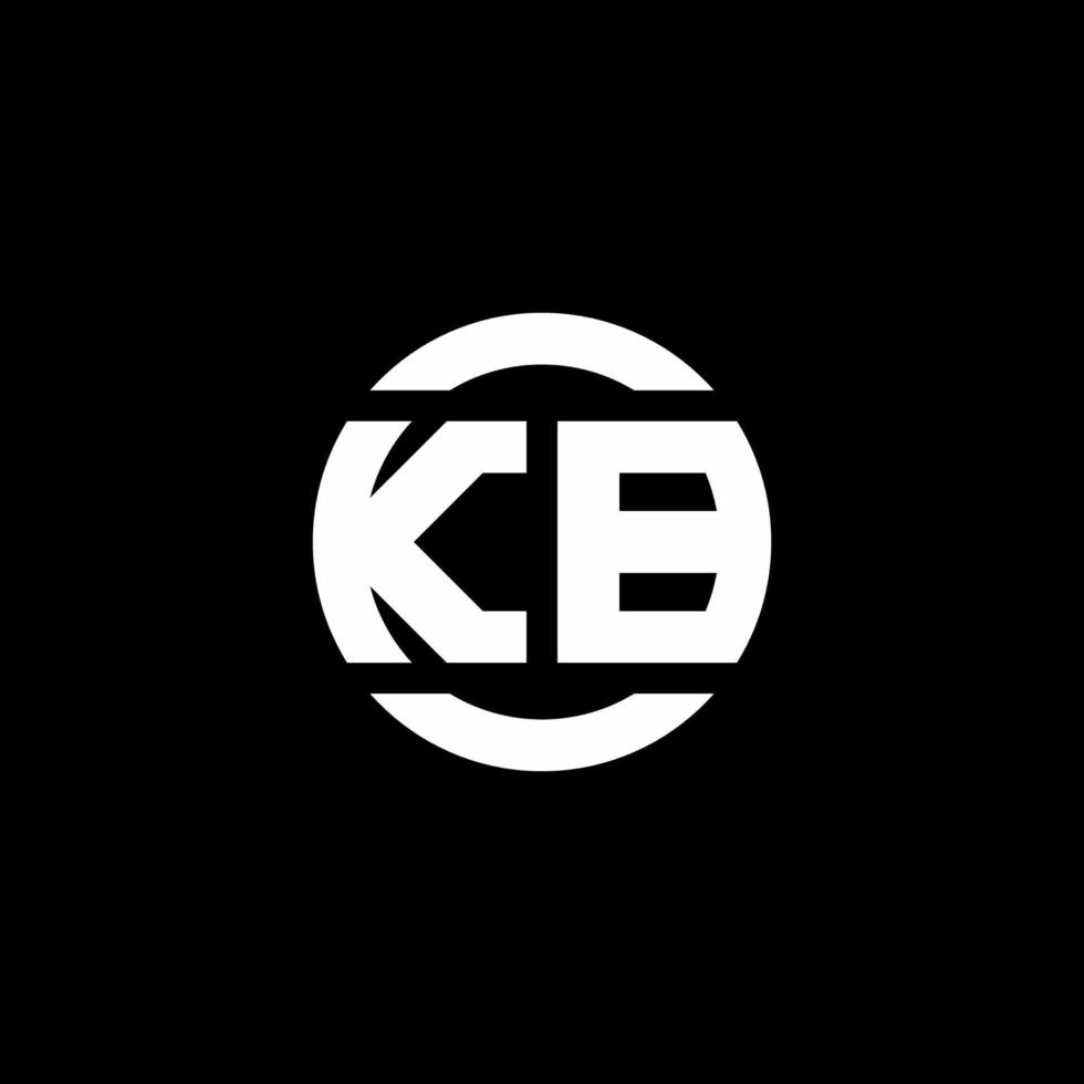 KB logo monogram isolated on circle element design template vector