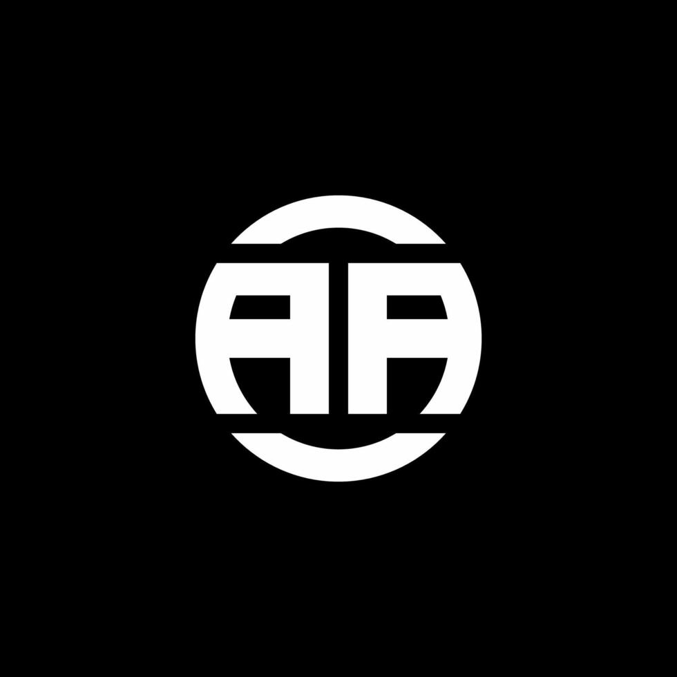 AA logo monogram isolated on circle element design template vector