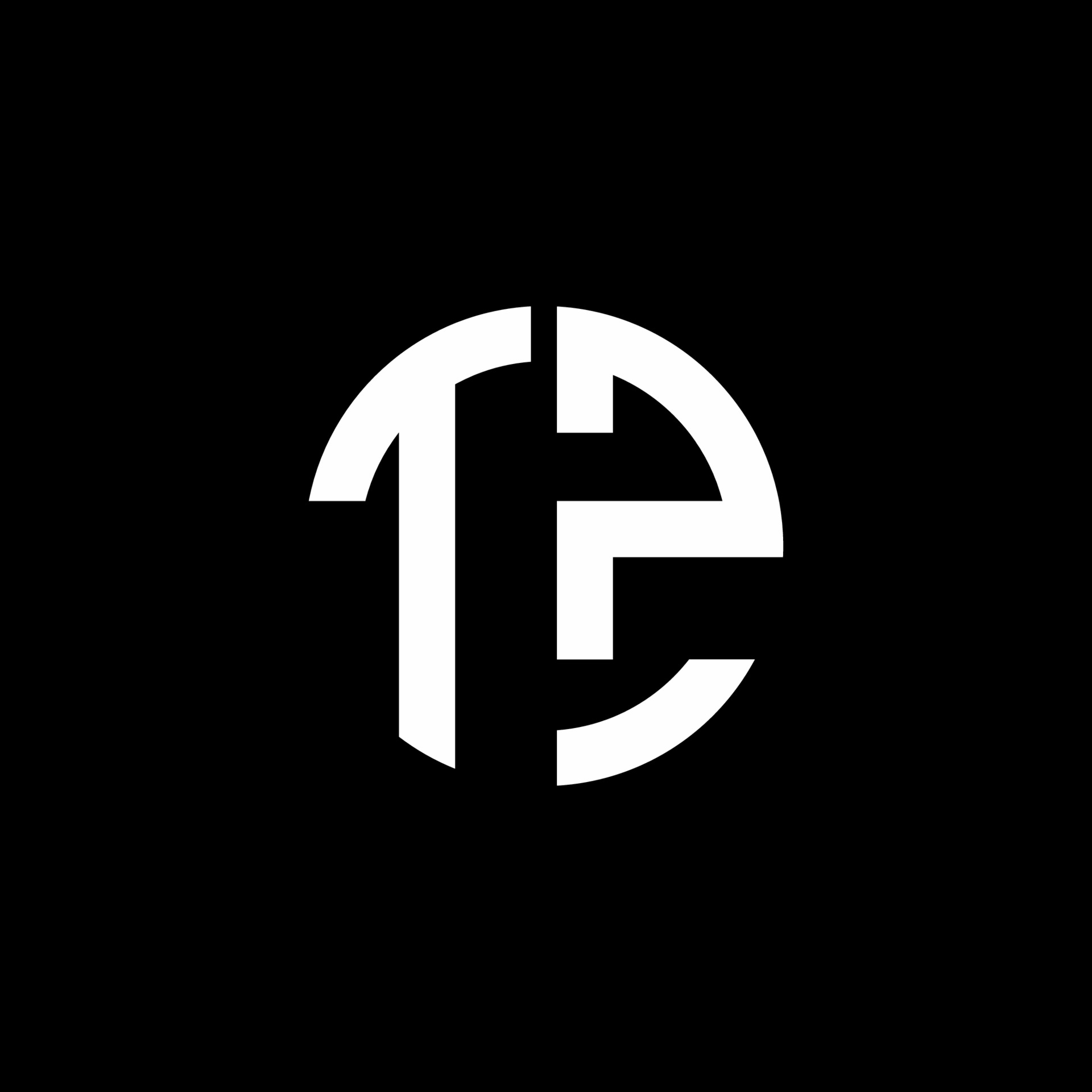 TZ monogram logo circle ribbon style design template 3740995 Vector Art ...