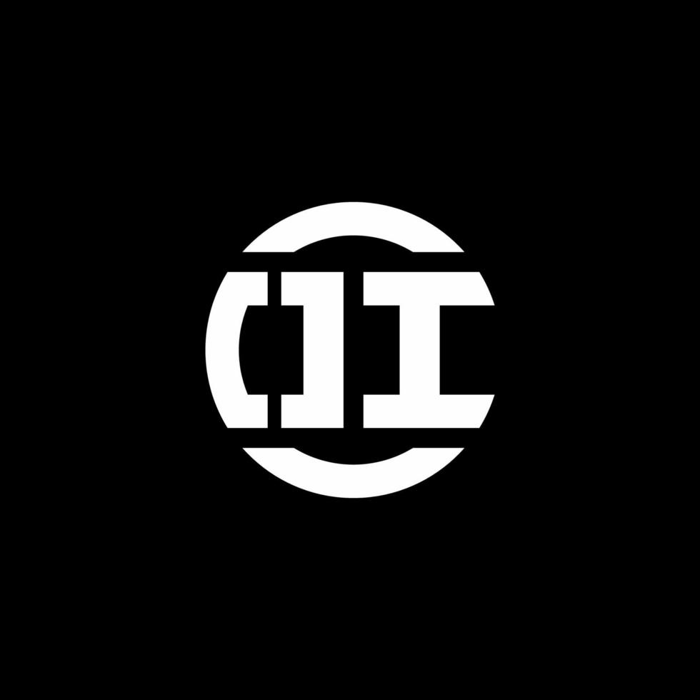 OI logo monogram isolated on circle element design template vector
