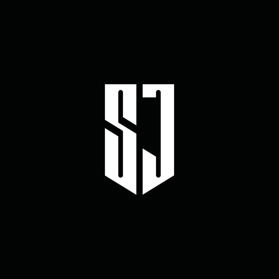 SJ logo monogram with emblem style isolated on black background 3741070  Vector Art at Vecteezy