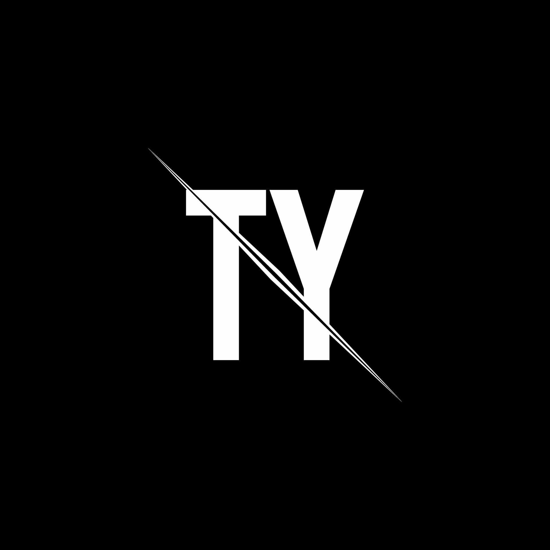 TY logo monogram with slash style design template 3741083 Vector Art at