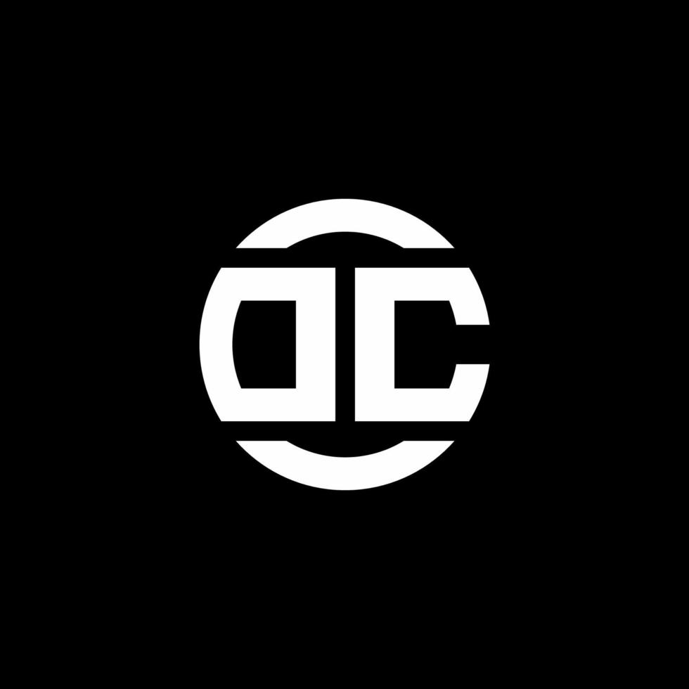 DC logo monogram isolated on circle element design template vector