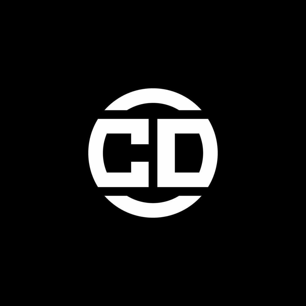 CD logo monogram isolated on circle element design template vector