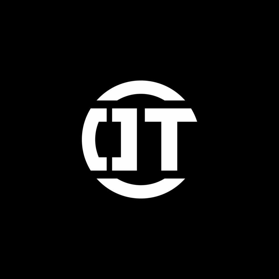 OT logo monogram isolated on circle element design template vector