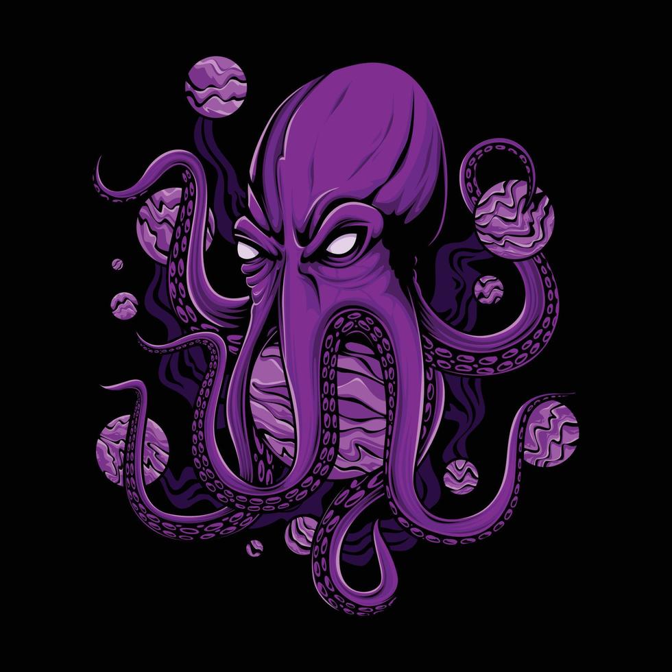 The Octopus Rules The Universe Vector Artwork