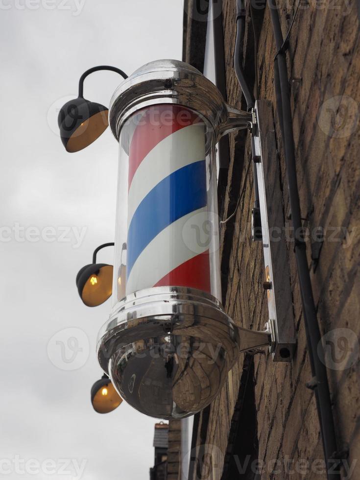 barber pole sign photo