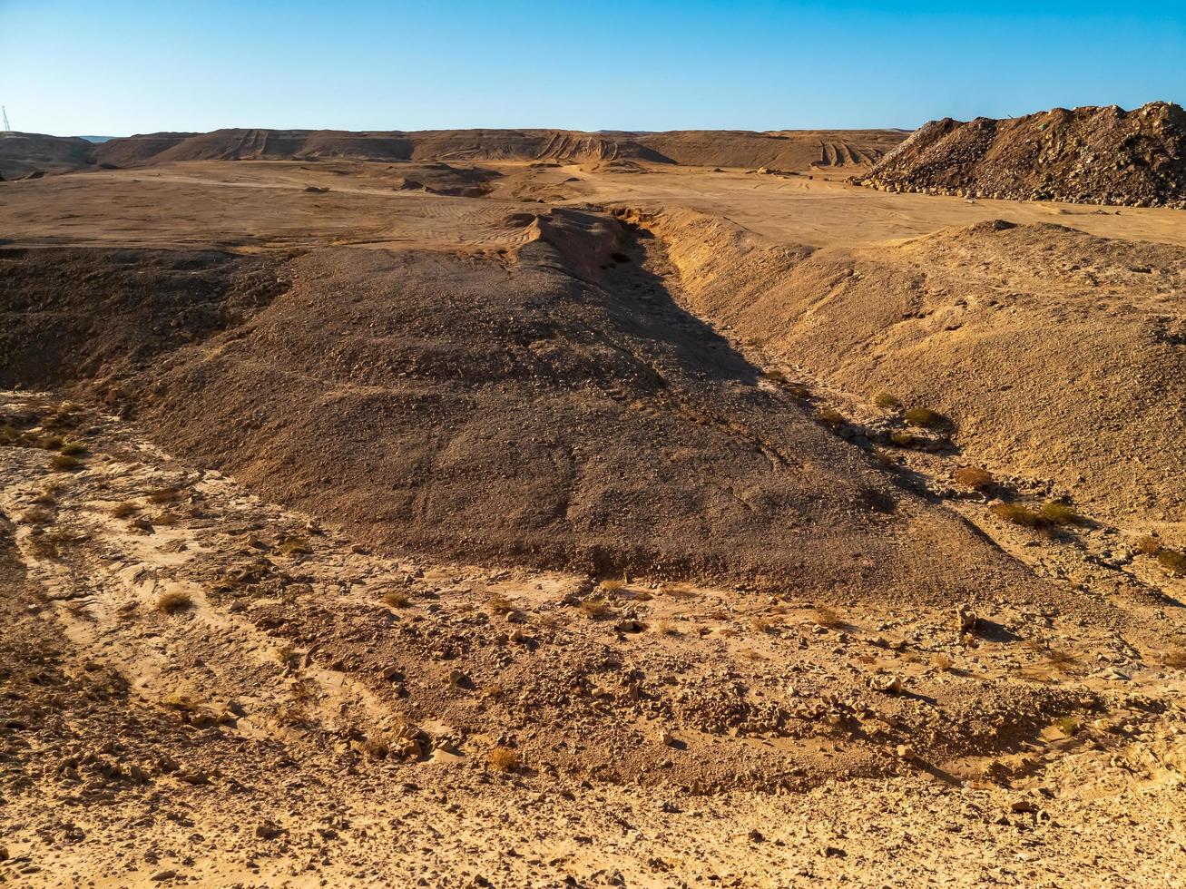 volcanic landscape in the desert photo