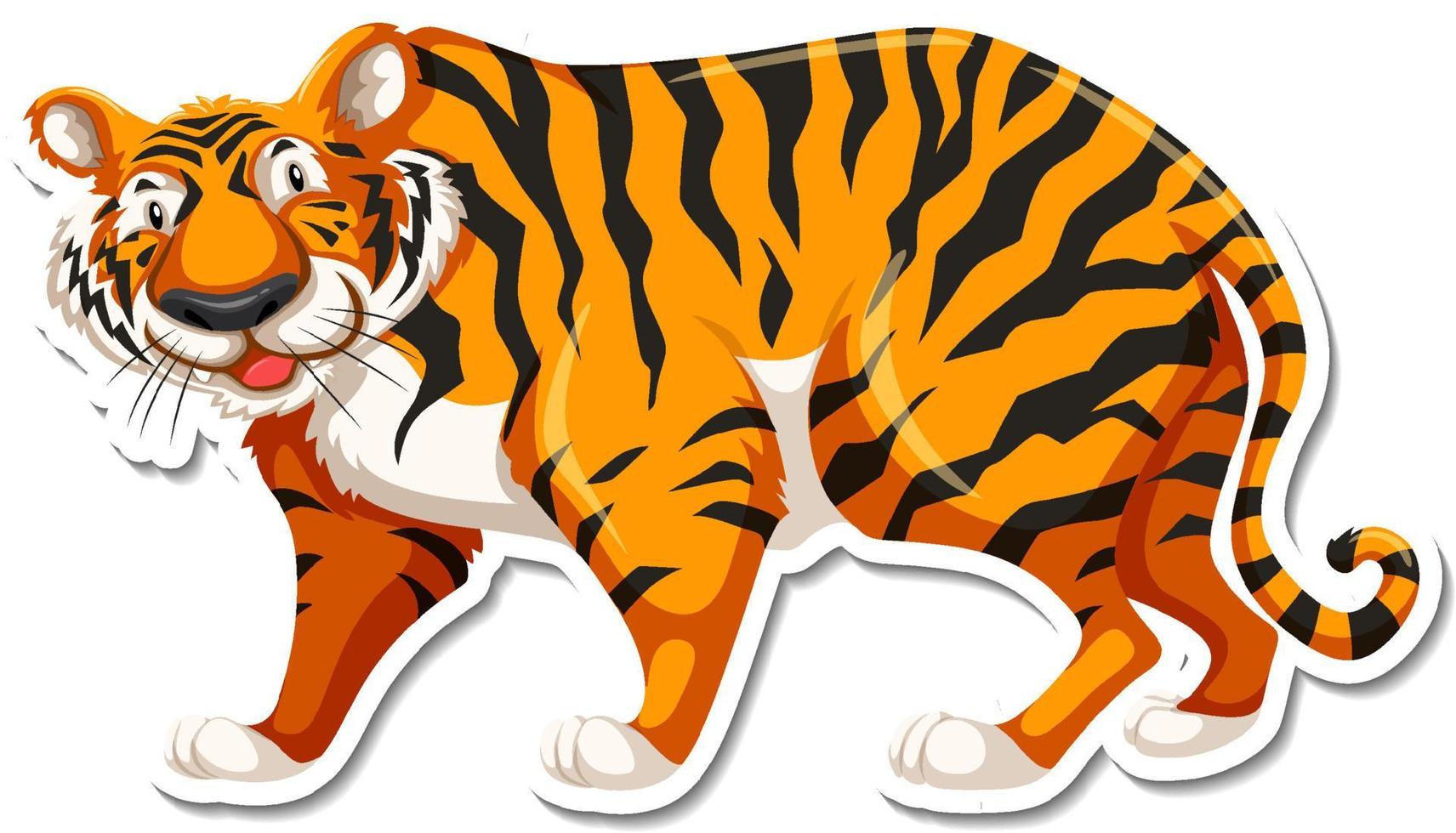 Free Vectors  Bengal tiger (whole body, with contour line)