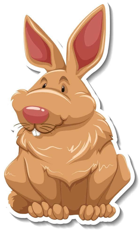 Rabbit cartoon character on white background vector