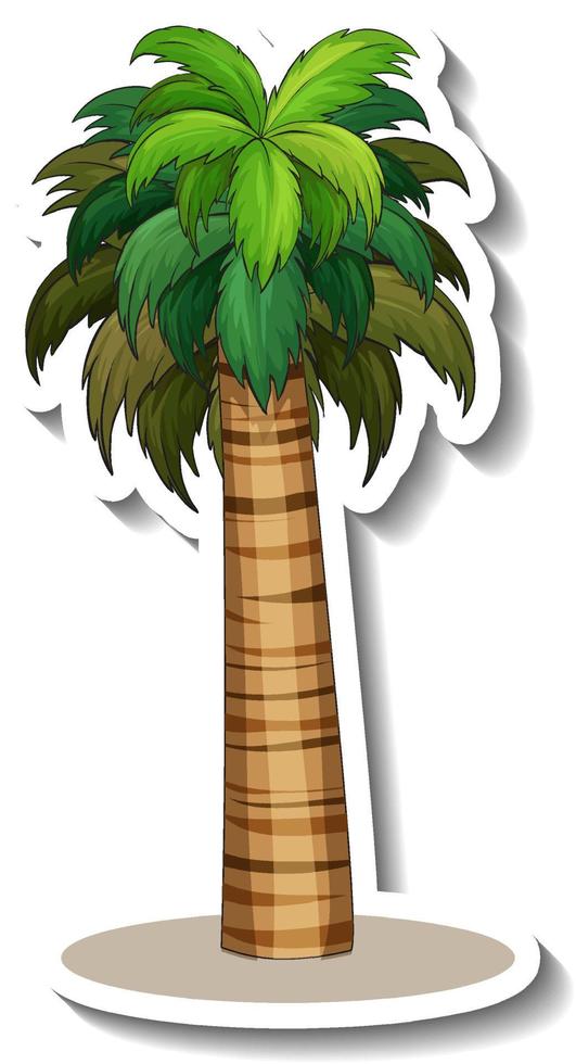 Palm tree sticker isolated on white background vector