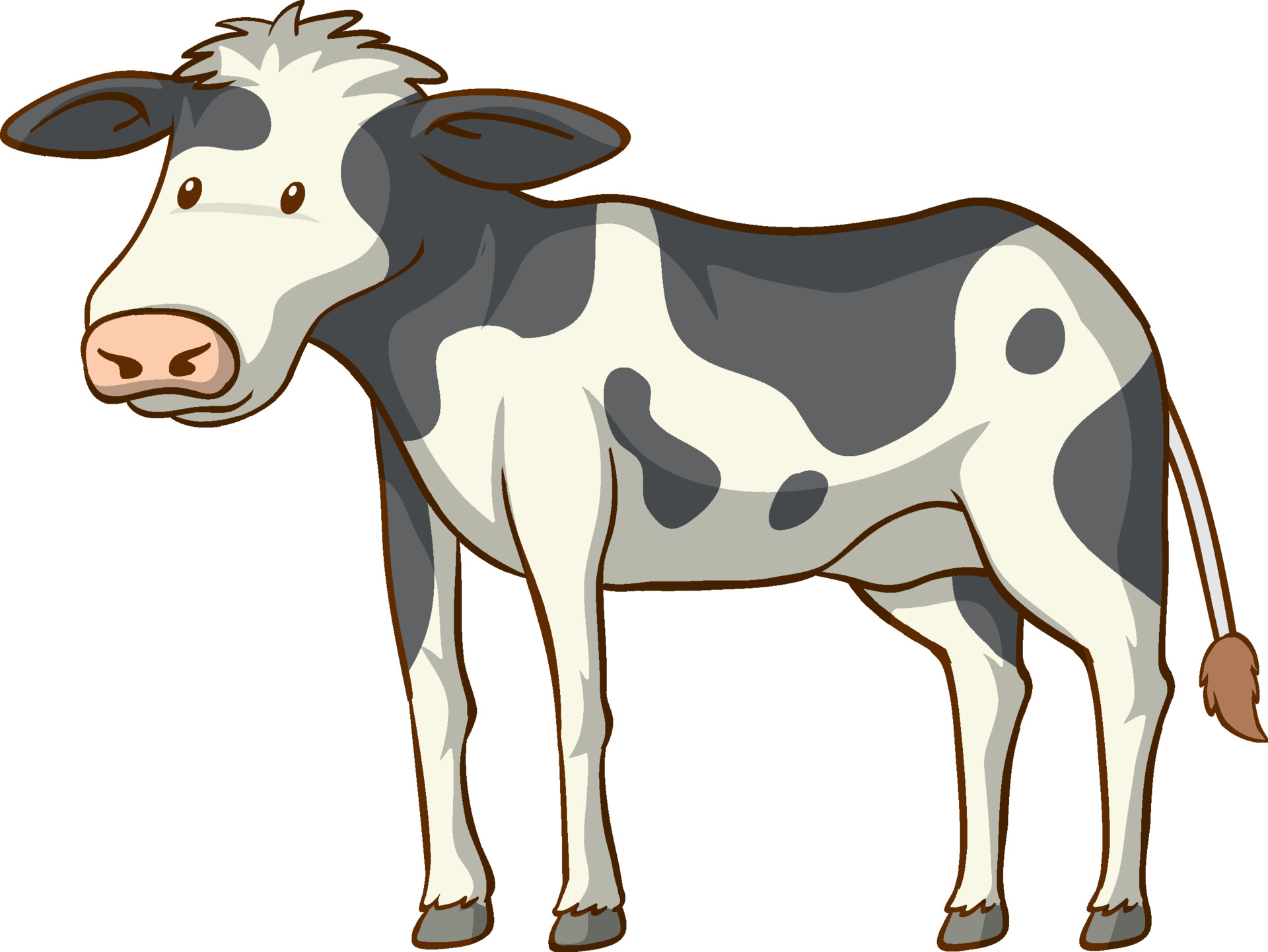 Cow animal cartoon on white background 3742342 Vector Art at Vecteezy Cow animal cartoon on white background 3742342 Vector Art at Vecteezy