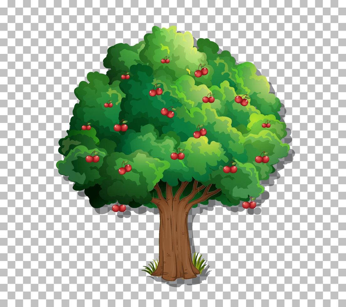 árbol en el fondo de la cuadrícula vector