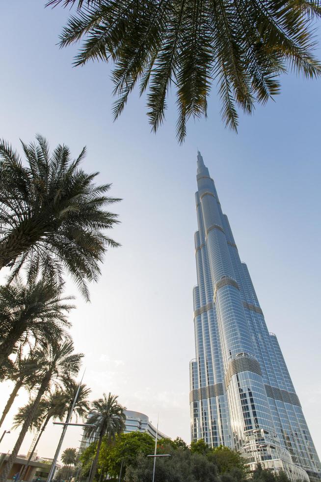 DUBAI, UAE, MAY 7, 2015 - View at Burj Khalifa in Dubai. This skyscraper is the tallest man-made structure ever built, at 828 m. photo