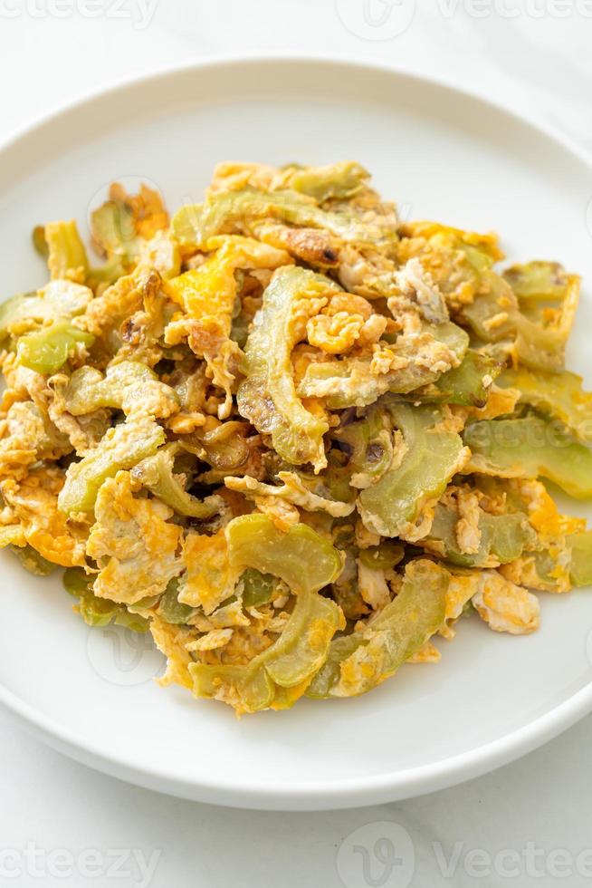 Stir Fried Bitter Gourd with Egg 3742993 Stock Photo at Vecteezy
