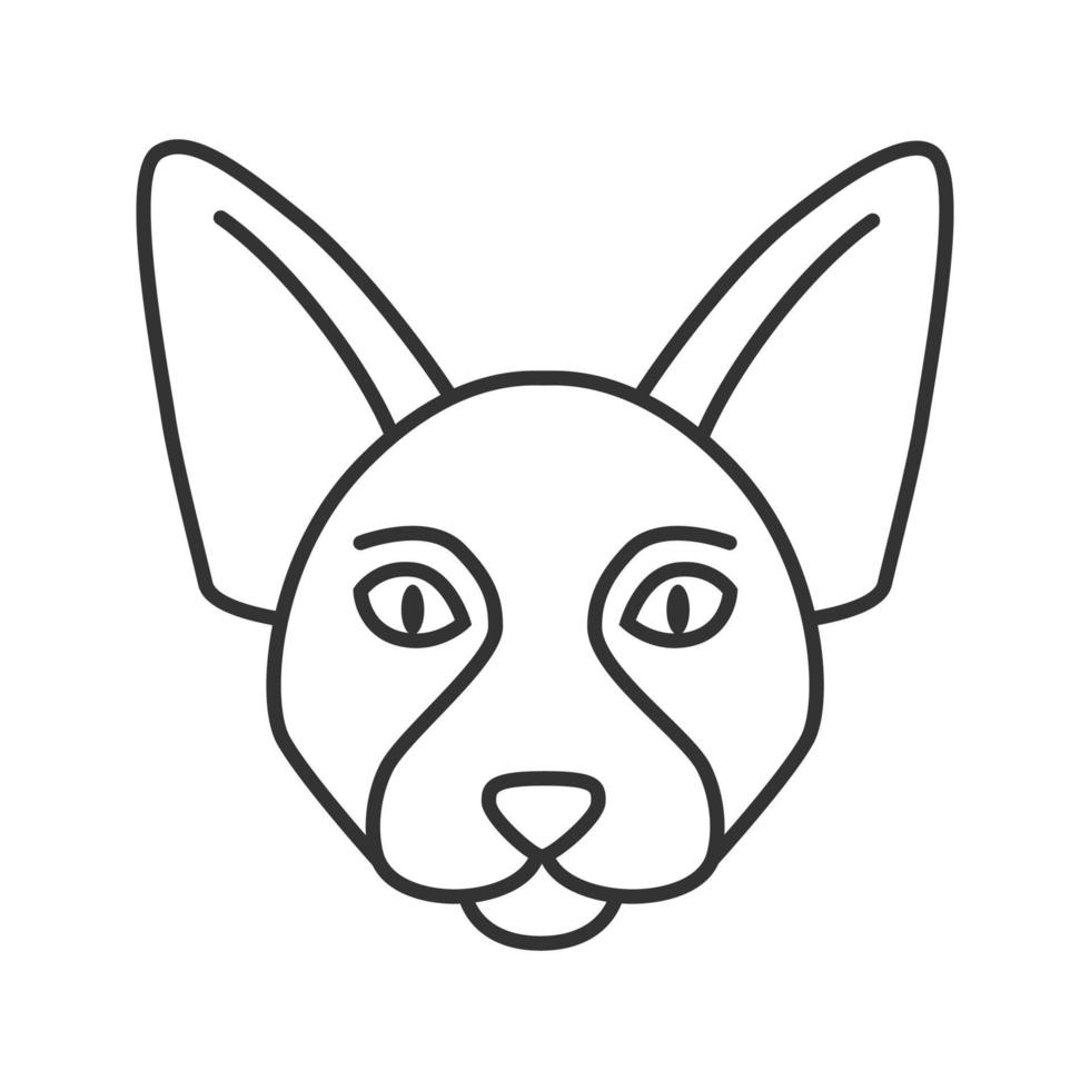 Canadian Sphynx linear icon vector